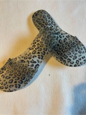 Leopard Print Clear Jelly Slide Sandals - Gray Leopard Matisse Beach By Matisse